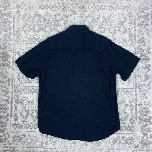 MK Machine Shirt Mens Button Up Graphic Short Sleeve Black Gray Y2K Size Large - Picture 3 of 5